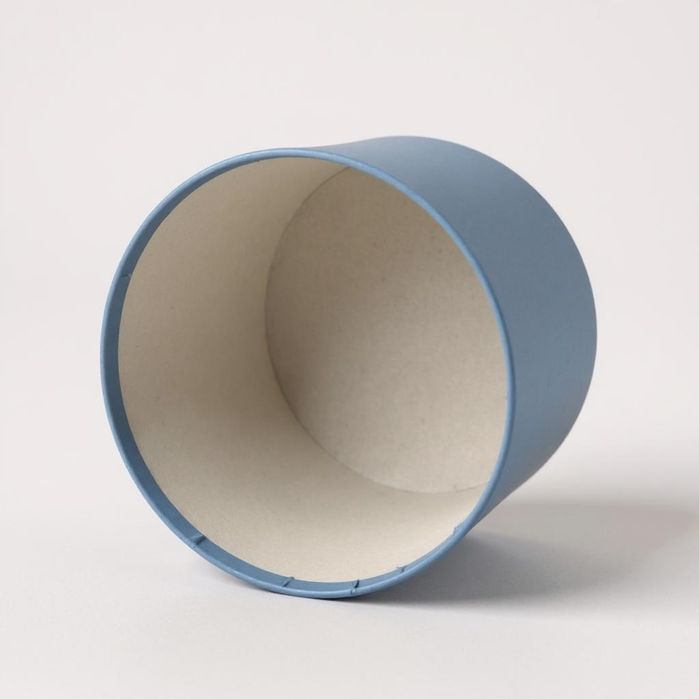 Шляпная коробка без крышки и лент 24х25 см Цвет; Нежно голубой.