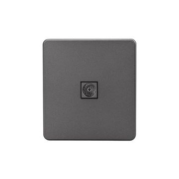 Розетка ROUND TV с/у титан KRANZ