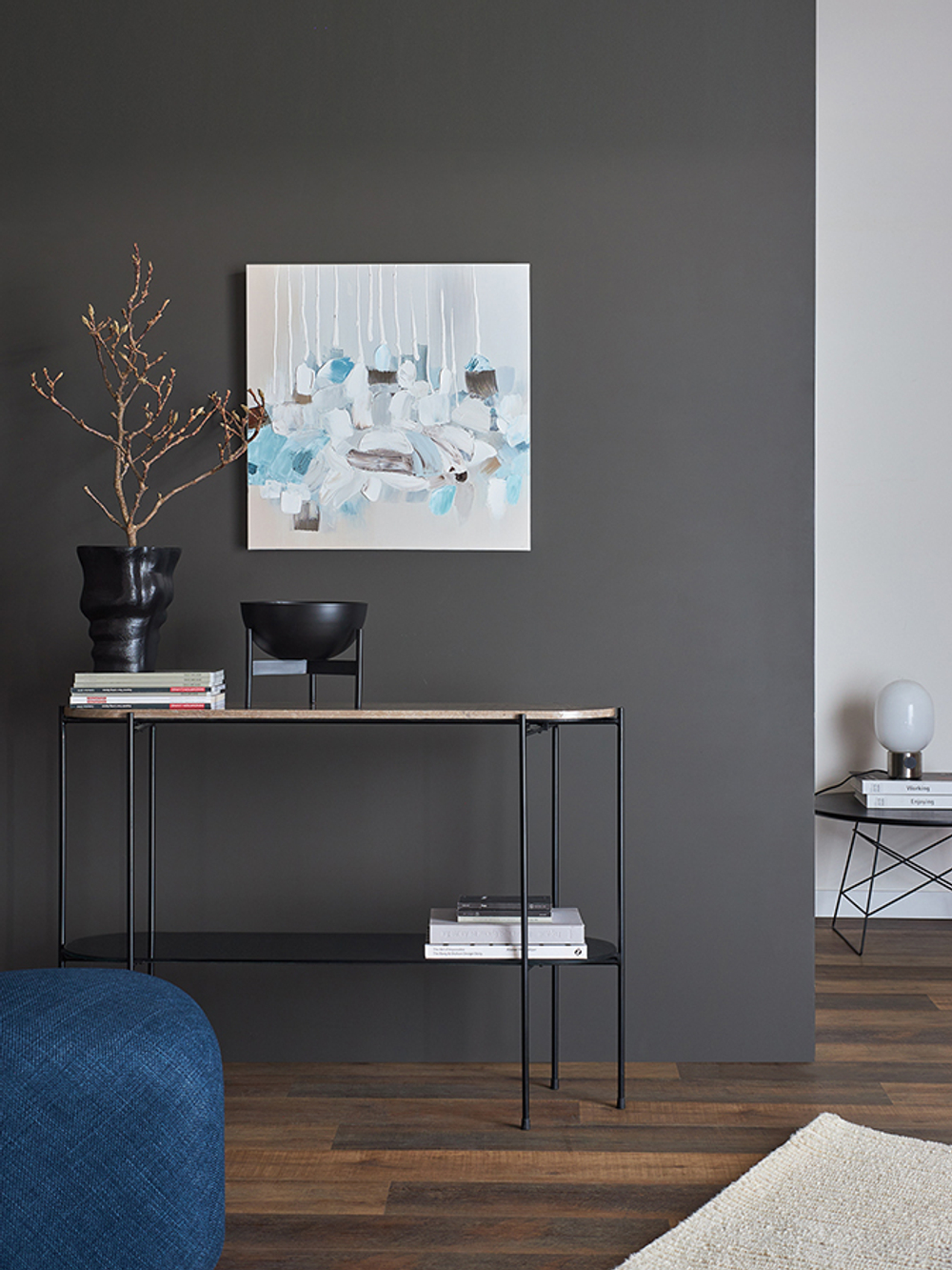 Панно декоративное fleur, 60х60 см, голубое