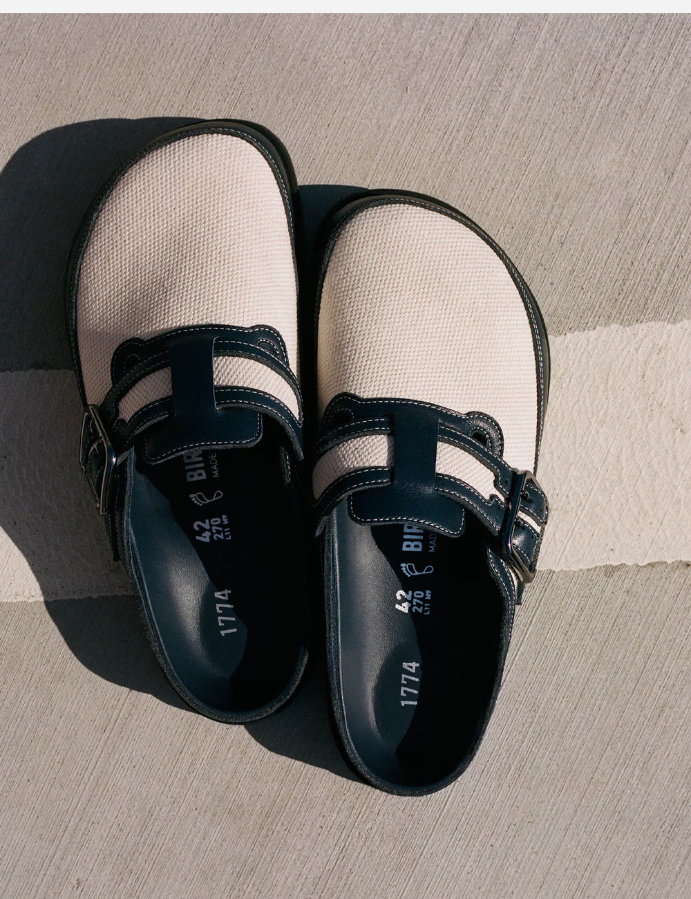 Birkenstock 1774 Boston Canvas Mischmaterial " Midnight Navy Canvas"