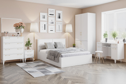 Кровать с настилом ЛДСП Толедо ТКР-1 160х200, Белый