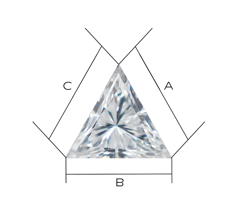 Лабораторно-выращенный бриллиант треугольник (пара) 0.944 ct