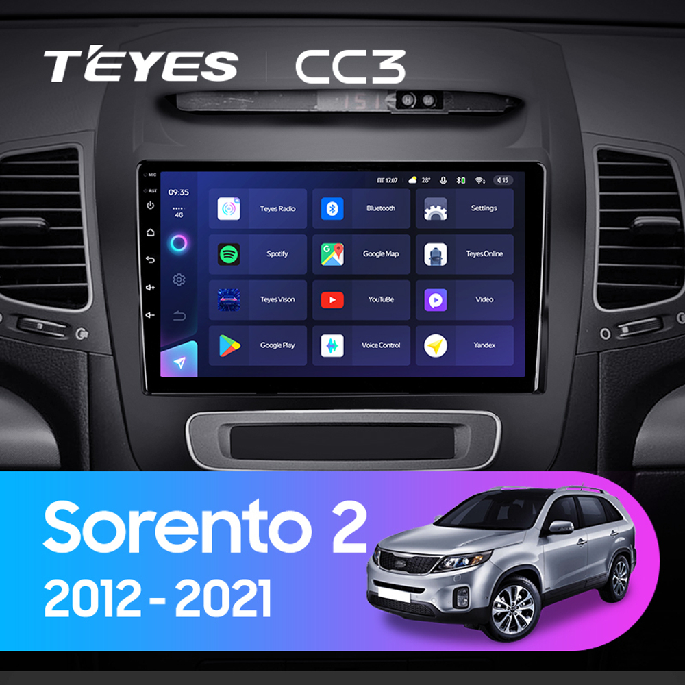 Teyes CC3 9"для KIA Sorento 2 2012-2022