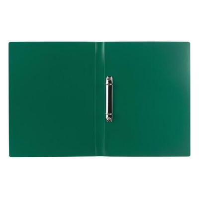 Папка на 2 кольцах, 21мм, 170л. 0,5мм, зеленая (STAFF)