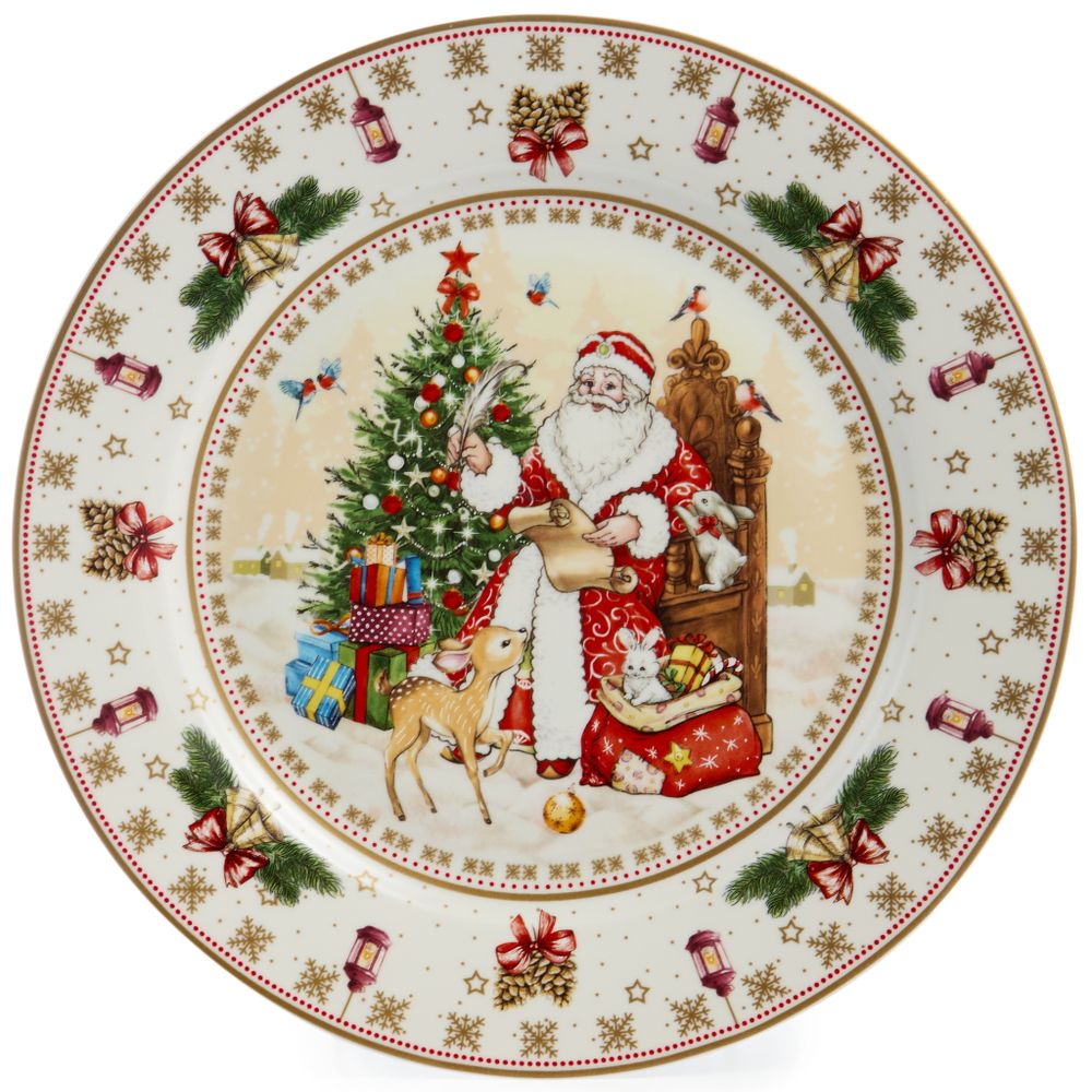 ТАРЕЛКА ОБЕДЕННАЯ LEFARD "ДЕД МОРОЗ" 27 СМ (КОР=18ШТ.)