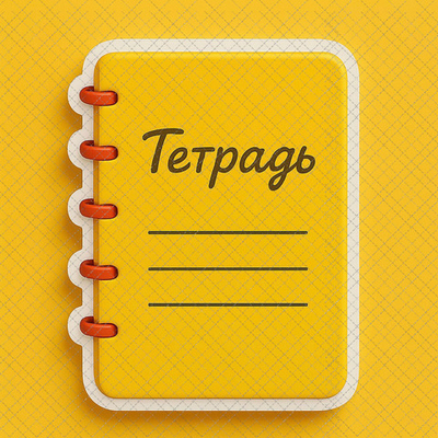 Тетрадь 3d желтая (65-50 см) - декор для фотосессий