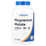 Nutricost, малат магния, 180 капсул (700 мг в 1 капсуле)