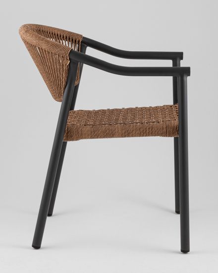 Стул уличный, металический Wind светло-коричневый серые ножки