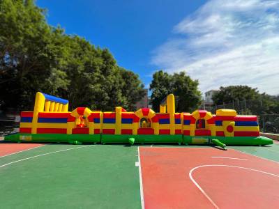 Надувная полоса препятствий «Веселые старты» 14,5*3,5*3 м