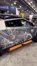 Обвес с платформой на крышу для Tesla Cybertruck 2023+ Тесла Кибертрак доп.свет на крышу стальной бампер защитный тюнинг