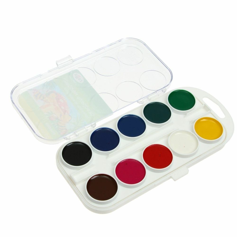 Краски акварельные ГАММА "Пчелка", 20 цветов, медовые, без кисти, пластиковая коробка, европодвес, 212033