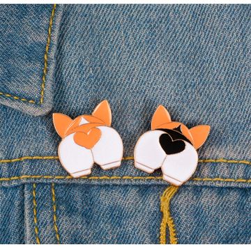 Значок металлический на одежду/Пин. Попа Корги