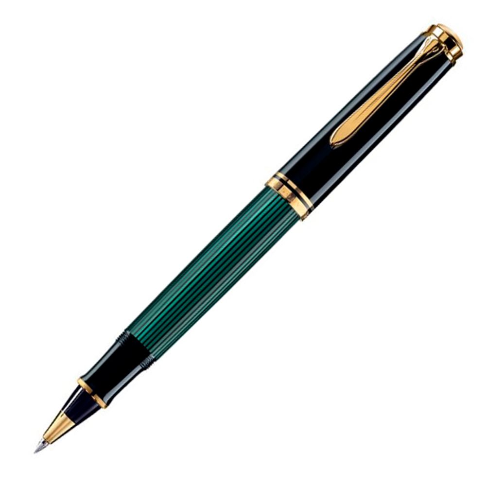 Pelikan Souveraen - Black Green GT, ручка-роллер. F