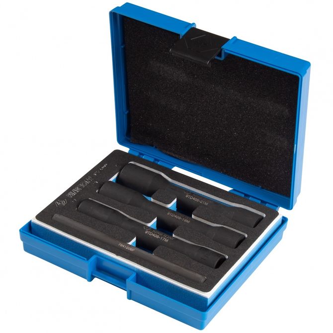 KING TONY (9TD164MR) Набор торцевых головок для поврежденных гаек и болтов, 17, 19, 21 мм, 4 предмета