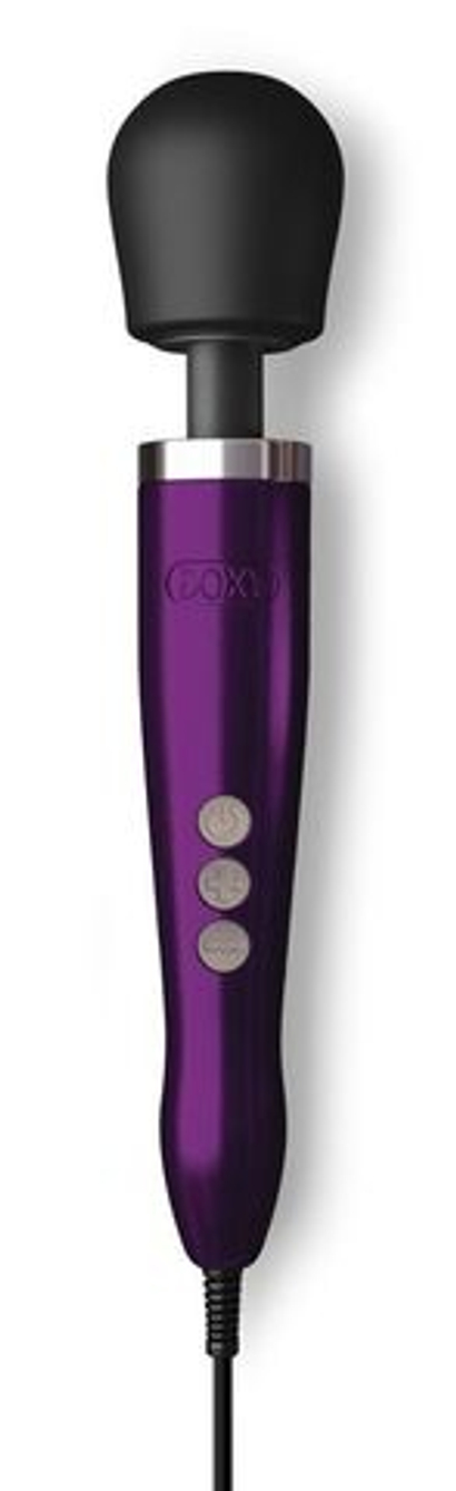 Фиолетовый жезловый проводной вибратор Doxy Die Cast - 37 см.