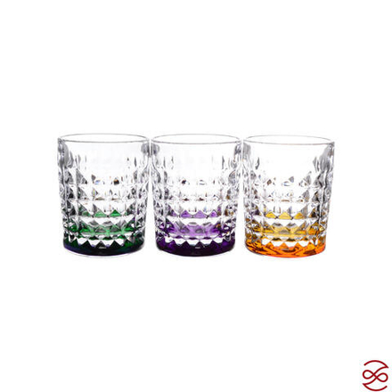 Набор стаканов для виски Crystalite Bohemia Diamond Ассорти 230мл (6 шт)