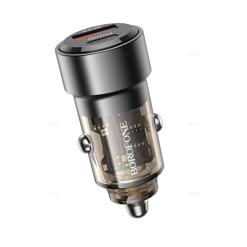 Автомобильное зарядное устройство Borofone BZ20 PD20W QC3.0 (black) (Краснодар склад)
