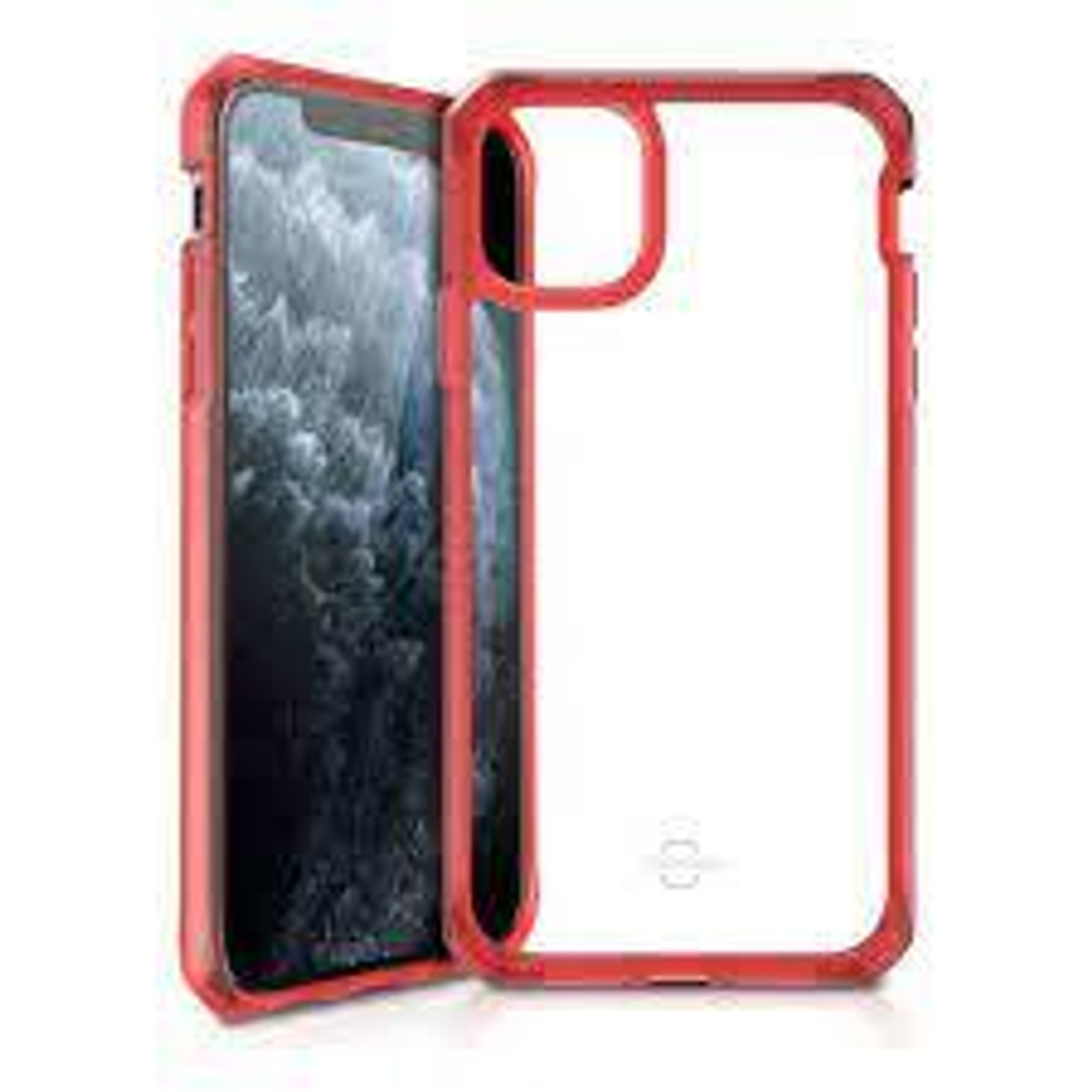 Накладка iPhone 11Pro (5.8") силикон transp кнопки Red Coblue
