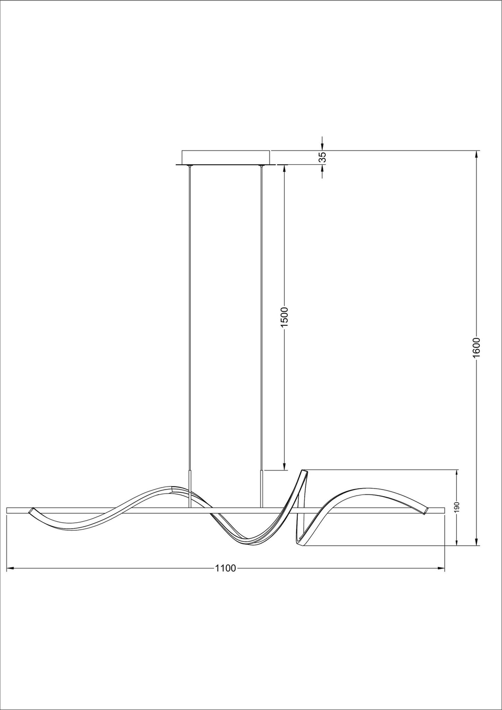 Подвесной светодиодный светильник Arte Lamp TWISTED A4587SP-30BK