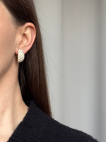 Клипсы с белой эмалью