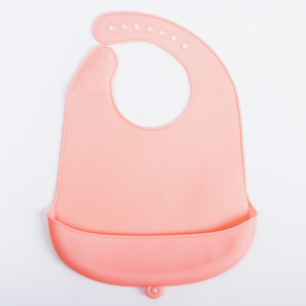 4594895 Нагрудник детский силиконовый с карманом "Оленятки"