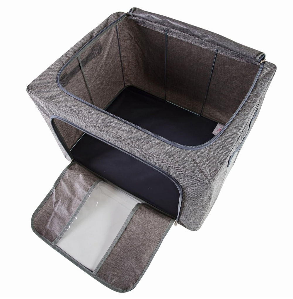 Корзина Förvaringskorg (66л), 50х40х33, серый, полиэстер