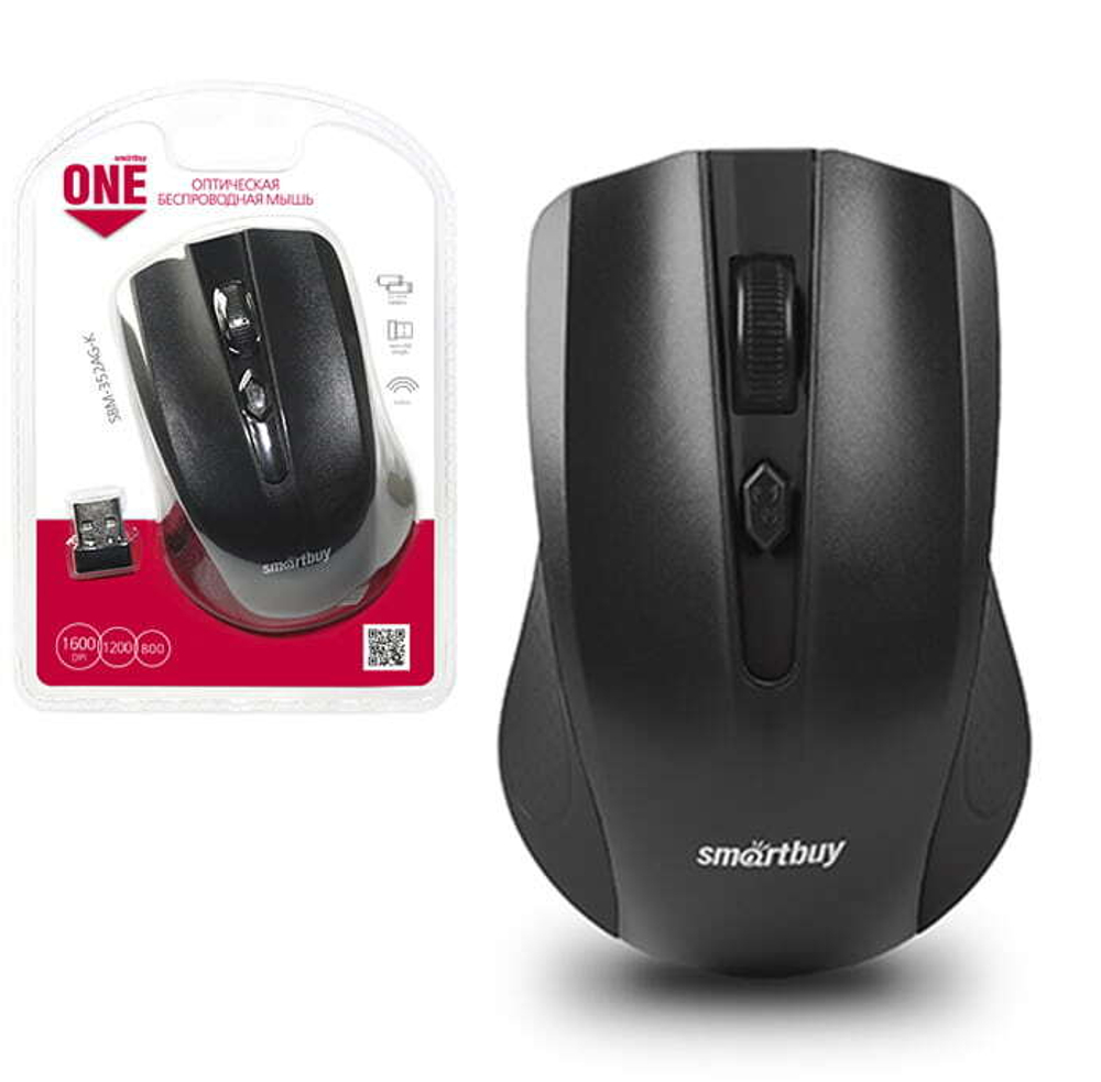 Мышь беспроводная SmartBuy ONE 352 (черный) (SBM-352AG-K)