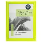 Рамка 15х21 см небьющаяся, багет 17,5 мм, пластик, BRAUBERG "Colorful", салатовая, 391243