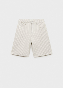 Прямые джинсовые бермуды с высокой посадкой