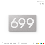 Номер на дверь 699, табличка на дверь для офиса, квартиры, кабинета, аудитории, склада, серая 120х70 мм, Айдентика Технолоджи