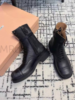 Женские сапоги ботинки Miu Miu в черном цвете