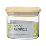 Банка для хранения квадратная glass bamboo, 600 мл