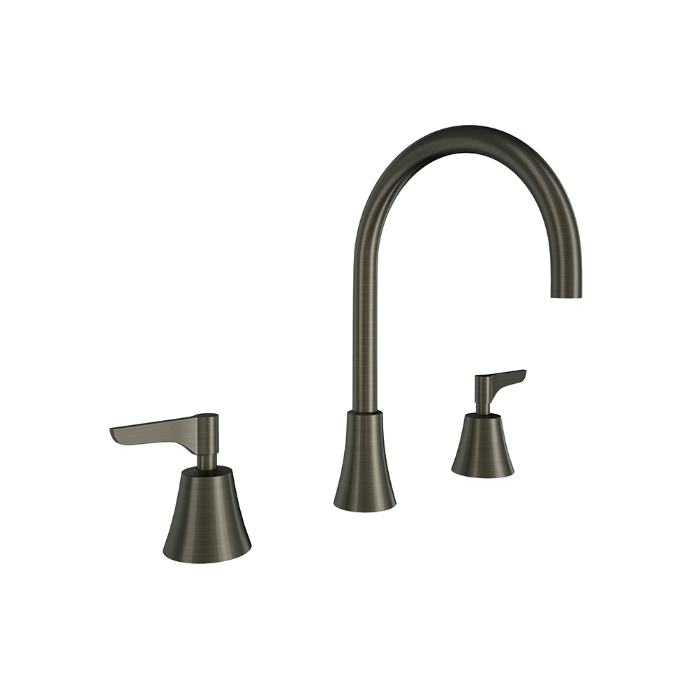 Смеситель для раковины на 3 отверстия ADAGIO графит 914201MLGR