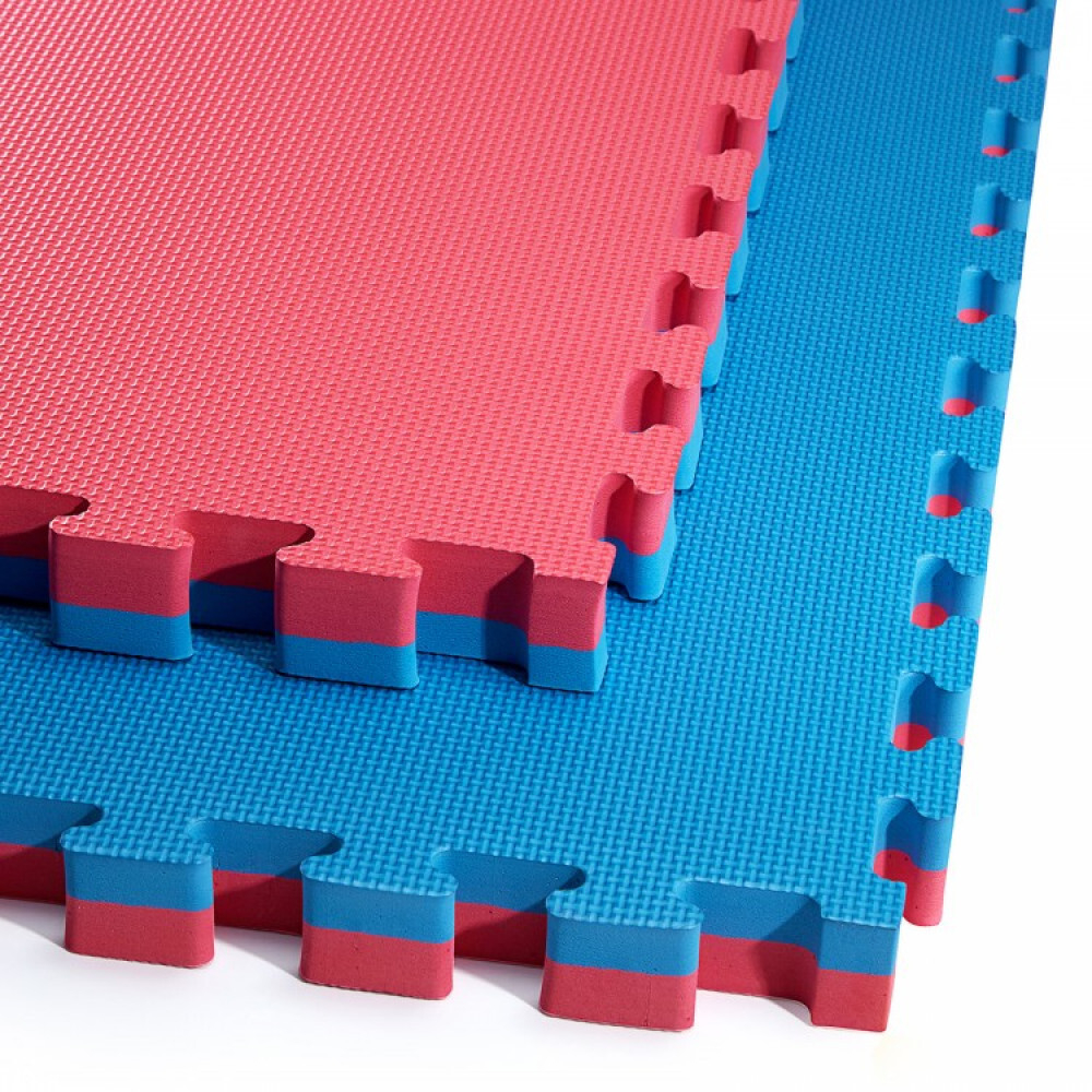 Будо-мат (татами) BABYPUZZ (1 плита 100x100x2см, 1кв.м./уп) "Сине-красный"