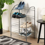 Полка для обуви, мет-л, 4 секц, 46х28х70 см, сер, Nika, ЭТ2/С