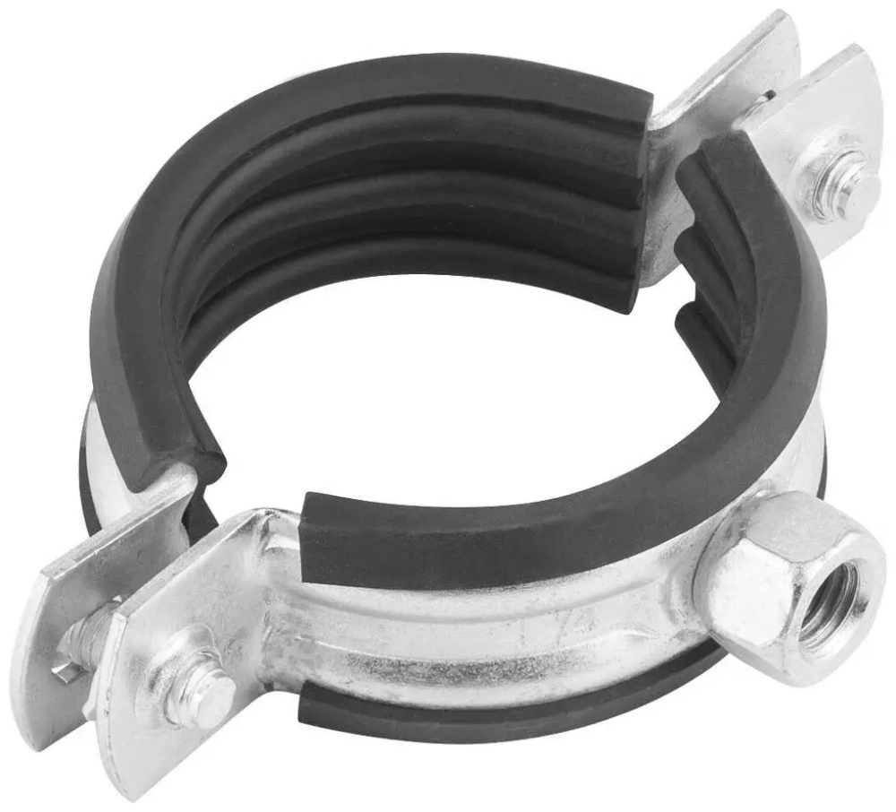 Трубный хомут с гайкой ЗУБР 1/2", 10 штук, оцинкованный 37850-20-24