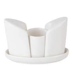 Набор для специй солонка/ перечница/ подставка для зубочисток " " 13*4,5*9,5см. (фарфор)