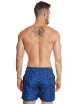 Мужские пляжные шорты с принтом в виде парусников (Размер: XL) (Цвет: синий)