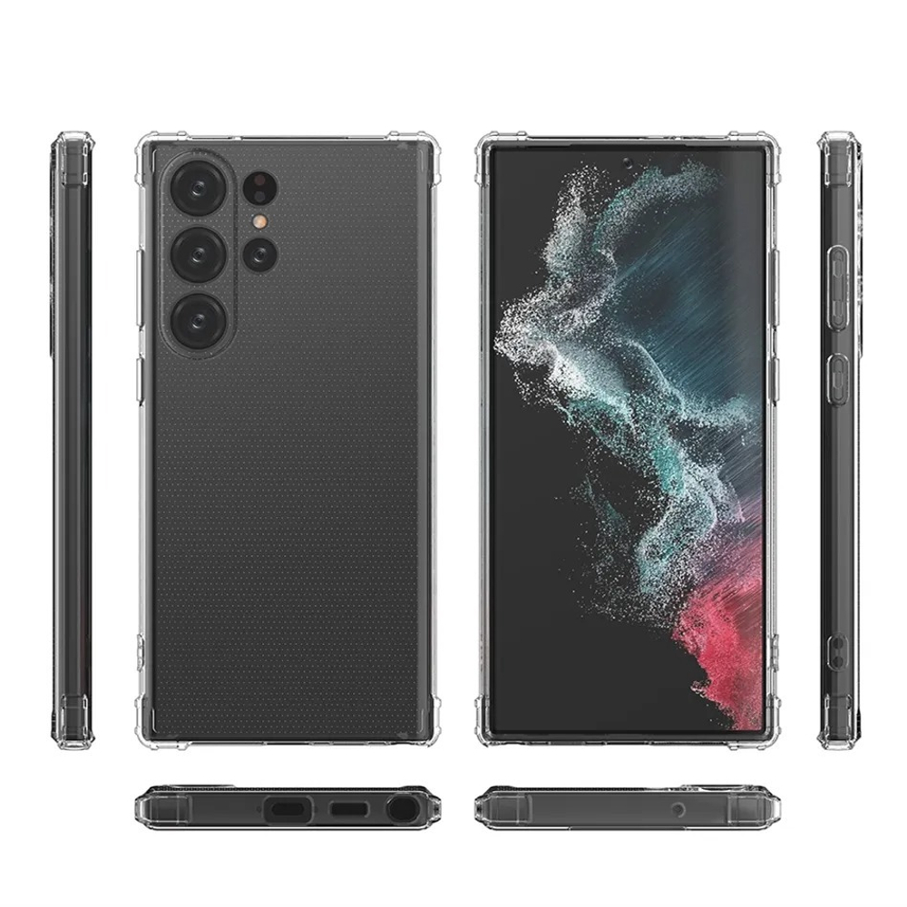 Чехол прозрачный с усиленными защитными углами для Samsung Galaxy S23 Ultra, серия Ultra Plus от Caseport