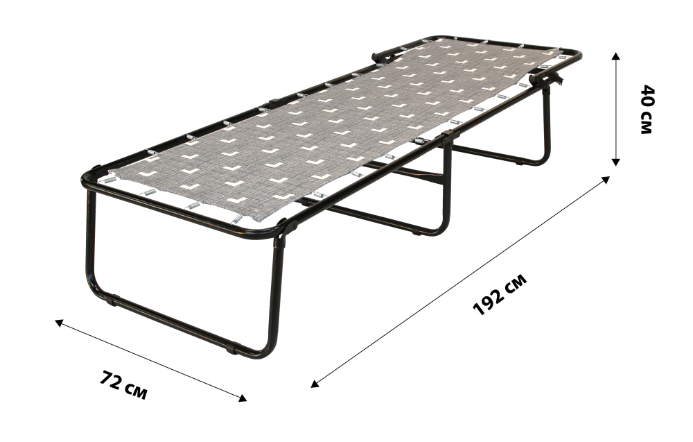 Кровать раскладная Соната жесткая арт.РП-700 (цвет ткани серый рис.тетрис (1 шт. в уп.)