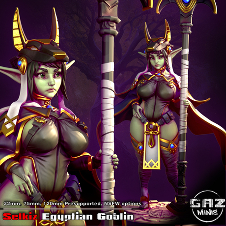 Миниатюра Селкиз египетский гоблин 32-75мм