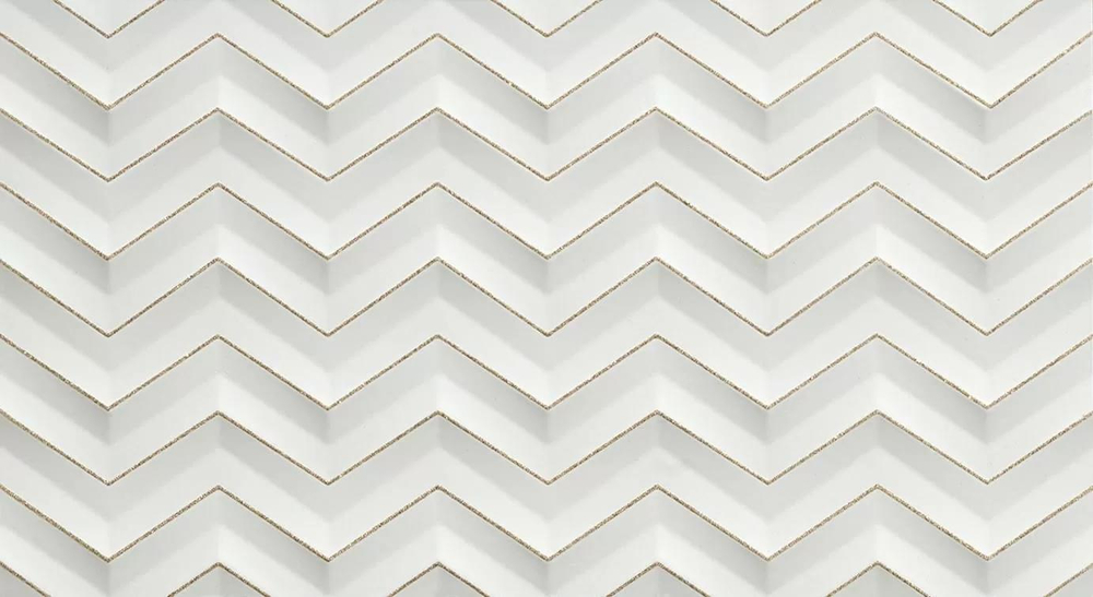 Atlas Concorde Russia 3D White Chevron Glitter Matt 30.5x56