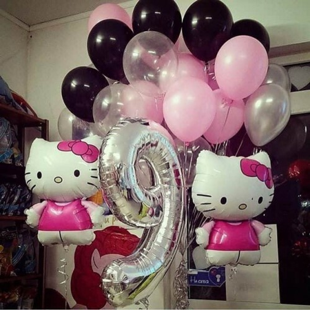Композиция из шаров на День Рождения Девочке 9 лет