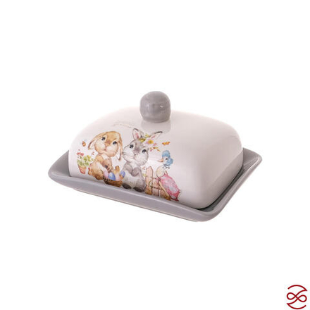 Маслёнка с крышкой Repast Spring Bunnies 17*12,5*8,3 см