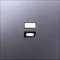 Donel S08 сталь накладка для розеток USB, серия DB