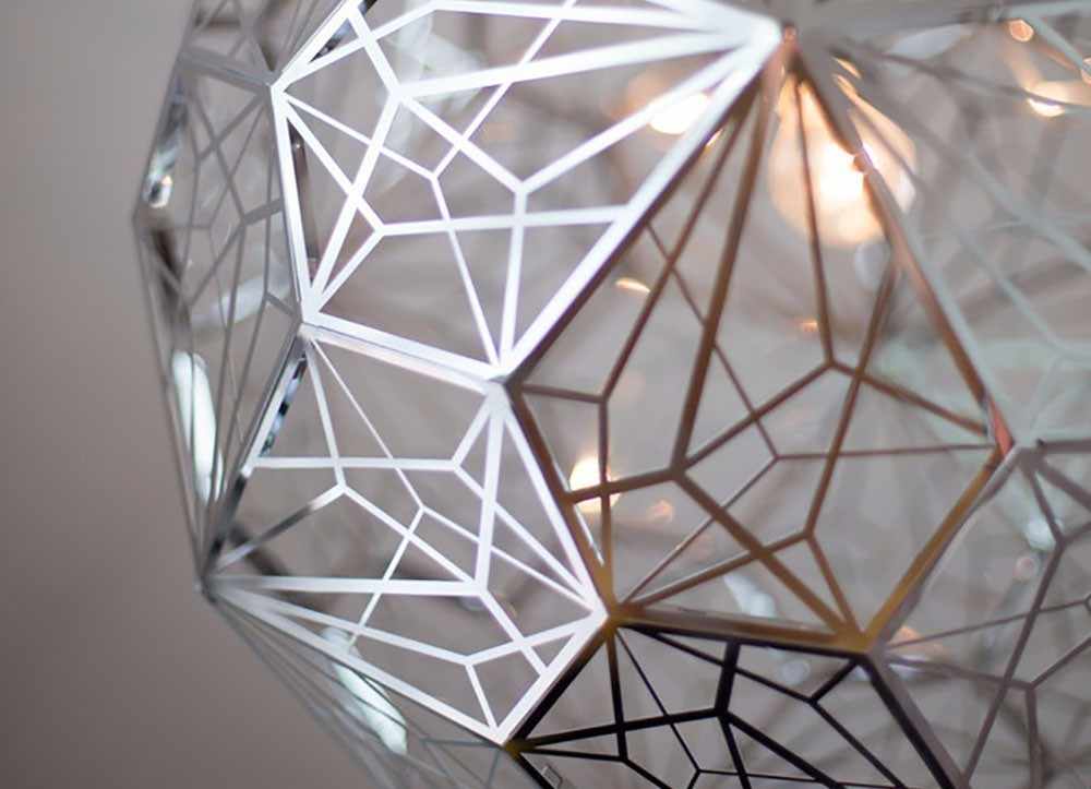 Pendant design lamp  Etch Web by Tom Dixon (Silver)