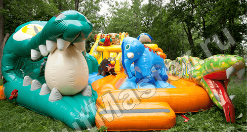 Коммерческий надувной батут "Нильский крокодил"