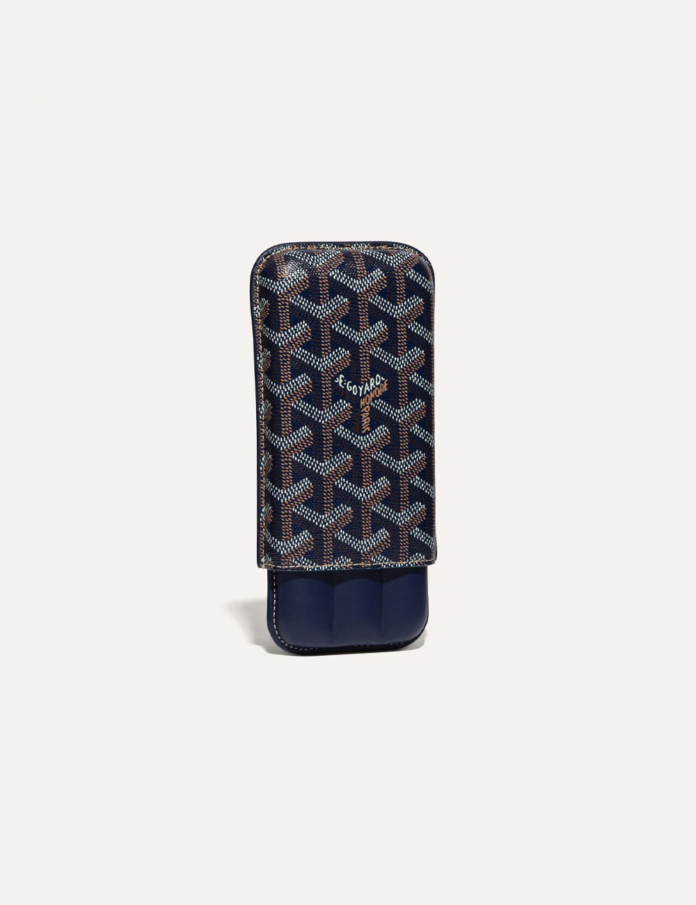 Футляр для сигар Goyard Churchill 3 Cigar Case "Navy Blue"