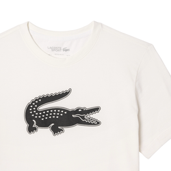 Мужская теннисная футболка Lacoste SPORT 3D Print Crocodile Breathable Jersey T-shirt - белый