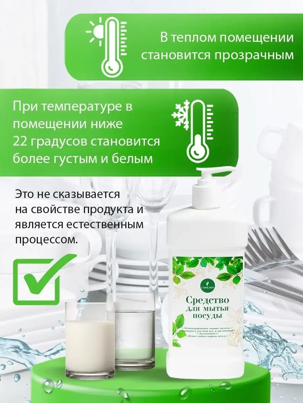 Средство для мытья посуды гель концентрат эко 500 мл